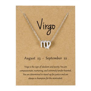 Girly Strieborný náhrdelník Zodiac Znamenia: Panna N33/VIRGO