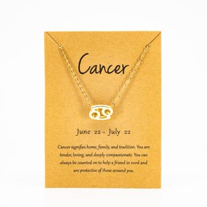 Girly Zlatý náhrdelník Zodiac Znamenia: Rak NL08/CANCER
