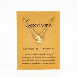 Girly Zlatý náhrdelník Zodiac Znamenia: Kozorožec NL08/CAPRICORN