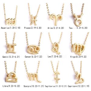 Girly Zlatý náhrdelník Zodiac Znamenia: Blíženec NL08/GEMINI
