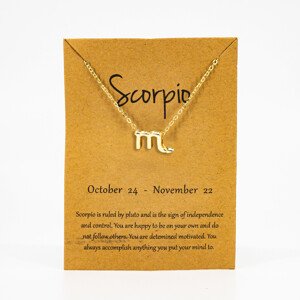 Girly Zlatý náhrdelník Zodiac Znamenia: Škorpión NL08/SCORPIO