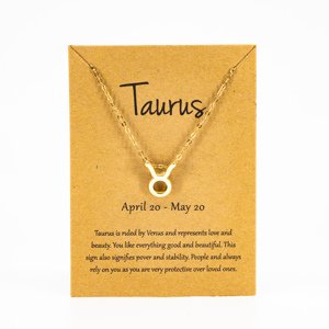 Girly Zlatý náhrdelník Zodiac Znamenia: Býk NL08/TAURUS