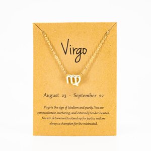 Girly Zlatý náhrdelník Zodiac Znamenia: Panna NL08/VIRGO