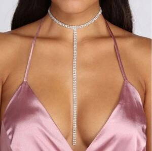 Girly Strieborný náhrdelník Luxe Layers: Strieborný jednoradový NL25/SILVER