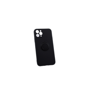 Bomba Mäkký silikónový obal s krúžkom pre iPhone - čierny Model iPhone: iPhone 11 Pro Max P006_IPHONE_11_PRO_MAX_BLACK