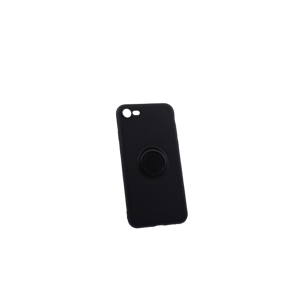 Bomba Mäkký silikónový obal s krúžkom pre iPhone - čierny Model iPhone: iPhone 8, 7, SE (2020) P006_IPHONE_8-7-SE_2020_BLACK