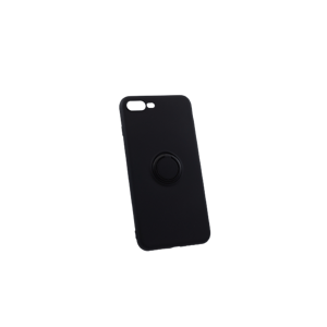 Bomba Mäkký silikónový obal s krúžkom pre iPhone - čierny Model iPhone: iPhone 8 Plus, 7 Plus P006_IPHONE_8_PLUS-_7_PLUS_BLACK