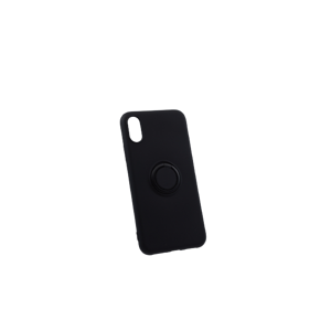 Bomba Mäkký silikónový obal s krúžkom pre iPhone - čierny Model iPhone: iPhone XR P006_IPHONE_XR_BLACK