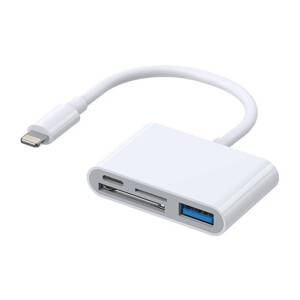 Joyroom Adaptér Lightning na USB OTG Čítačka kariet SD S-H142, microSD (biela) S-H142