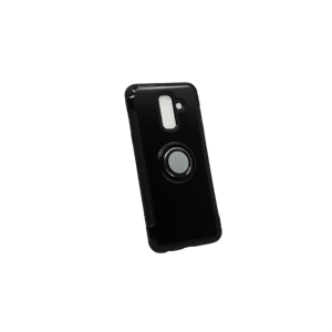 Bomba Obal s krúžkom pre samsung - čierny Model Samsung: Galaxy A6 Plus (2018) S017_SAM_A6_PLUS_-2018-_BLACK
