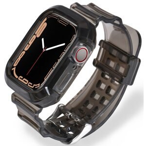 Bomba Silikónový remienok s ochranným púzdrom pre Apple Watch Farba: Čierna, Veľkosť ciferníka Apple watch: 38/40/41mm TC002_BLACK-38_40M
