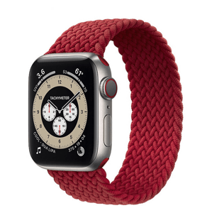 Bomba Nylonový elastický remienok na Apple Watch Farba: Červená, Veľkosť remienka a ciferníka Apple Watch: L - 140mm(42/44/45mm) WD112RED_SIZE-L-42-4…