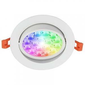 RGB-CCT LED panel , 9W , zapustený , spot , sklopný , okruhlý , stmievateľný , farebný , nastaviteľná chromatickosť , SMART , Mi-Light