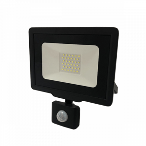 LED reflektor , 50 W , Ultra Slim , pohybový senzor , denná biela , čierny jryt , Optonica