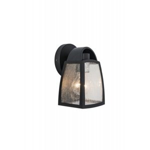 LED svetelné telo, bočné, s päticou E27, matné čierne, vonkajšie, IP44, LUTEC, KELSEY