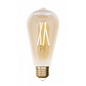 LED lampa , žiarovka , iefekt vlákna , filamentová , Edison , E27 , ST64 , 7.5W , stmievateľné, CCT , LUTEC CONNECT
