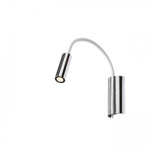 LED svietidlo, nástenné, čítacia lampa, 3W, teplá biela, chróm, RENDL, SHOW