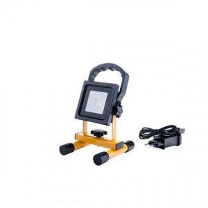Prenosný , nabíjací , LED reflektor s akumulátorom , SMD , 20 W , IP44 , studená biela