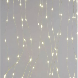 LED svetelná záclona, vnútorná/vonkajšia, 300 LED, 2.9 x 1.5 m, 8 funkcií, teplá biela, IP44