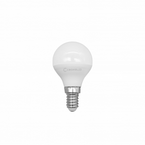LED svietidlo, žiarovka, malá guľa , objímka E14, 6W, prírodná biela, COSMOLED