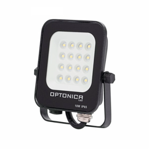 LED reflektor, 10 Watt, zelené svetlo, čierny, vonkajší, IP65, Optonica
