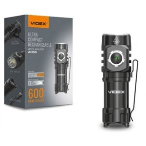 LED baterka, studená biela, 600 lúmenov, USB, IP68, VIDEX