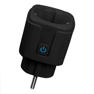 Inteligentná zásuvka, zástrčka, vnútorná, merací konektor spotreby, čierna, kompatibilná s Tuya, Mi-Light (Miboxer), SWE01-B