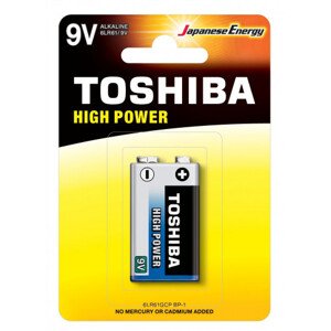 Batéria 6LR61, 9 Volt, 4 kusy, odolná, batéria, High Power, TOSHIBA