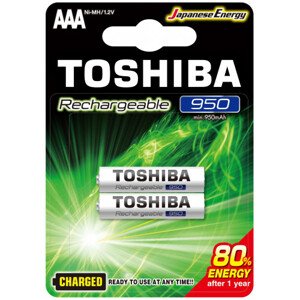Ceruzová batéria AAA (LR03), 1,2 Volt, 2 kusy, odolná, batéria, dobíjateľná, High Power, TOSHIBA