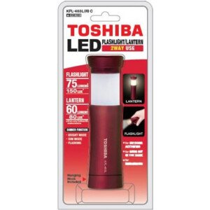 LED zářivka, kapesní svítilna, nastavitelné světlo, 75 lm, multifunkční, 1 kus, červená , TOSHIBA