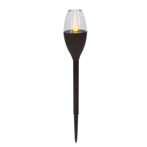LED svietidlo, solárne, možnosť vloženia do zeme, teplá biela, 1800K, čierna, IP44, Modee