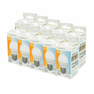 LED žiarovka, malá guľa, závit E27, 3W, prirodzená biela, COSMOLED, balenie 10 kusov