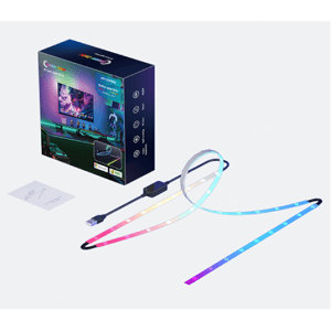 Digitálny LED pásikový set, RGB, s funkciou sledovania TV obrazovky, stmievateľný, 2 m, pripojiteľný k PC, WIFI/Bluetooth, TUYA, LEDISSIMO AMBIENT LIGHT